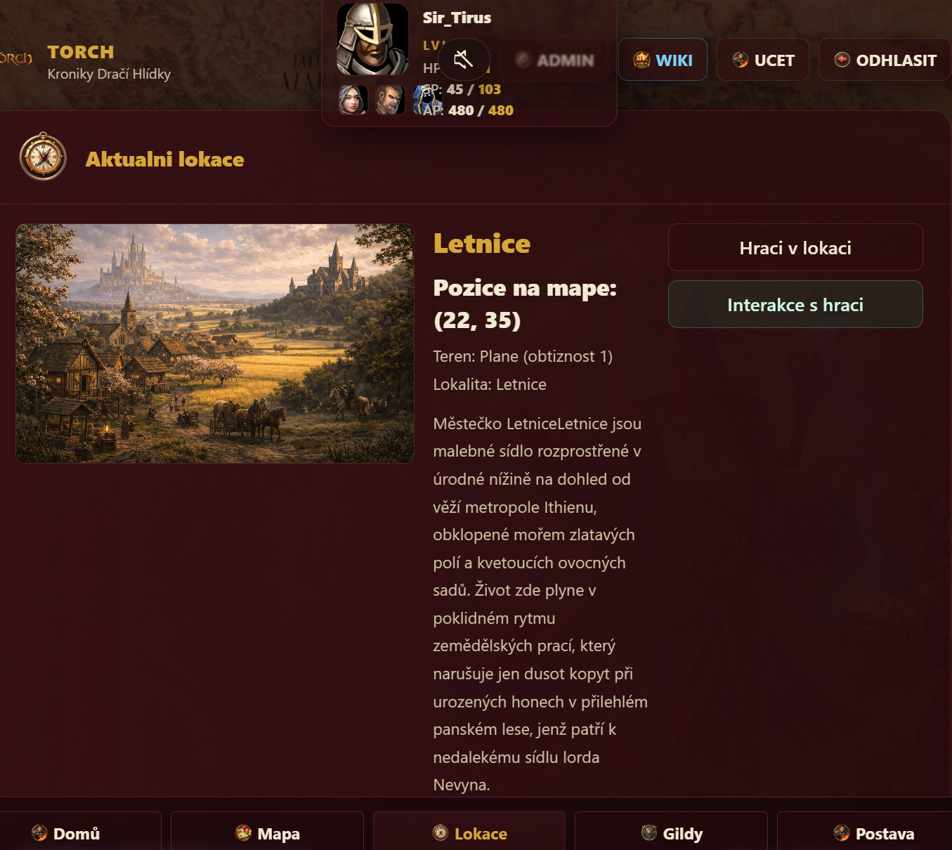 Lokace ve hře TORCH